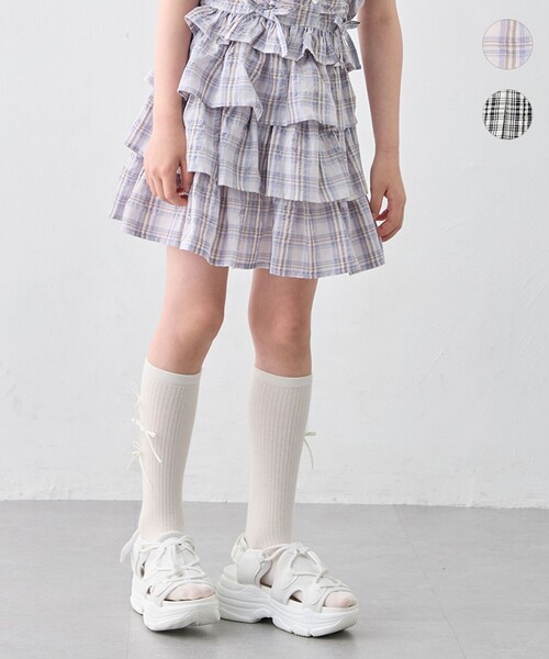 ANY（エニィ） スカート ティアード チェックスカパン キッズ 子供服