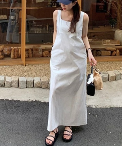 FREE STYLISTS ワンピース YUGA_YGMC Korean-style Square neck， back