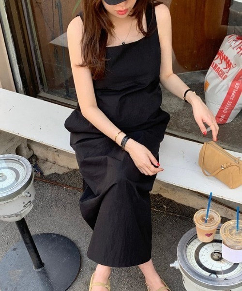 FREE STYLISTS ワンピース YUGA_YGMC Korean-style Square neck， back