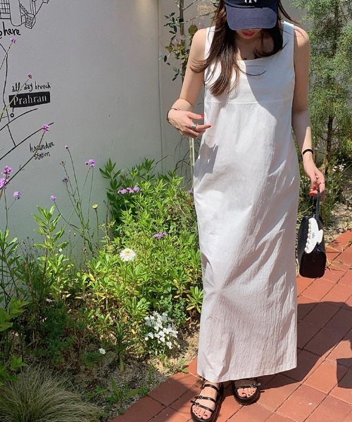 FREE STYLISTS ワンピース YUGA_YGMC Korean-style Square neck， back
