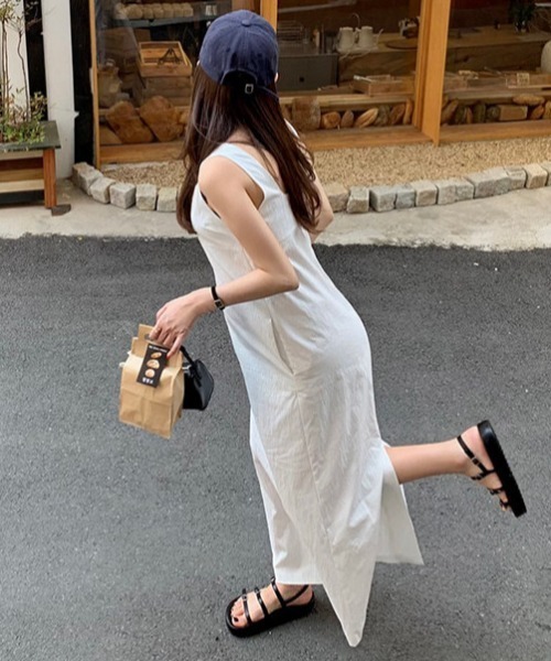 FREE STYLISTS ワンピース YUGA_YGMC Korean-style Square neck， back