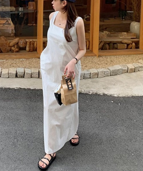 FREE STYLISTS ワンピース YUGA_YGMC Korean-style Square neck， back
