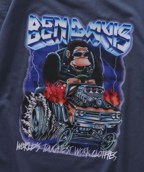 「BEN DAVIS」 半袖Tシャツ X-LARGE チャコール メンズ_画像9
