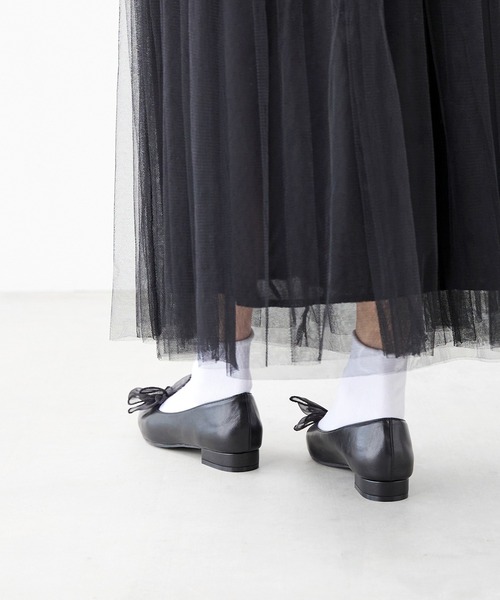 「menue」 フラットパンプス 23.5cm ブラック レディース_画像2