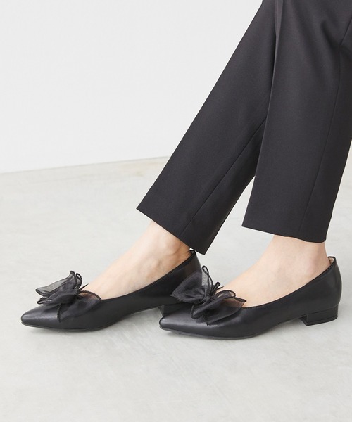 「menue」 フラットパンプス 23.5cm ブラック レディース_画像8