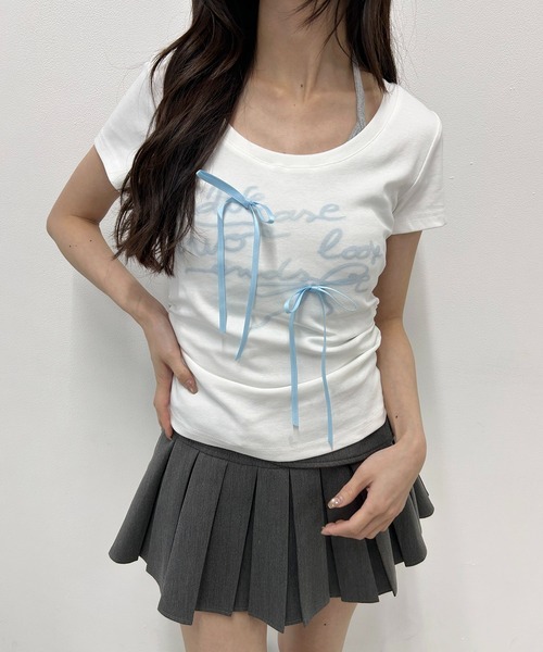PHILLY（フィリー） tシャツ 半袖 メッセージリボンTシャツ レディース