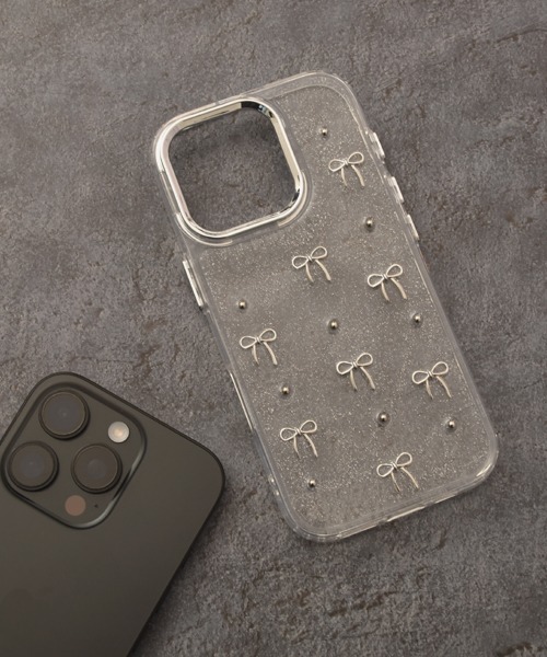 TONE SELECT GOODS スマホケース 「float」リボンモチーフ デザイン