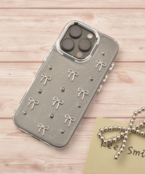 TONE SELECT GOODS スマホケース 「float」リボンモチーフ デザイン