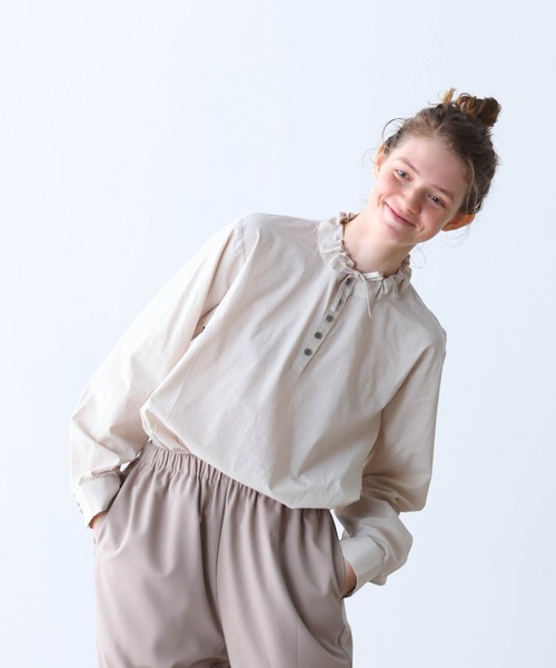 「Kelen」 長袖シャツ M チャコールグレー レディース_画像4