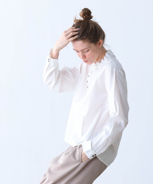 「Kelen」 長袖シャツ M チャコールグレー レディース_画像9