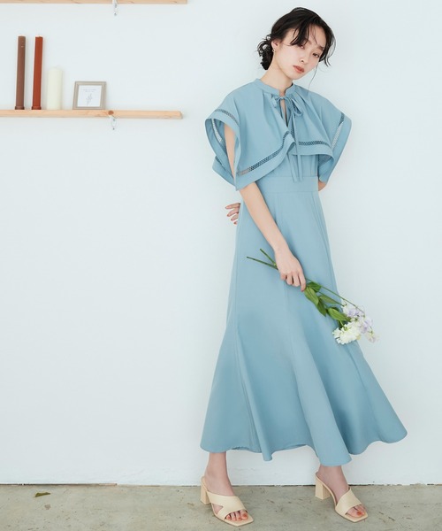 「RUIRUE BOUTIQUE」 ノースリーブワンピース M カーキブラウン レディース_画像3