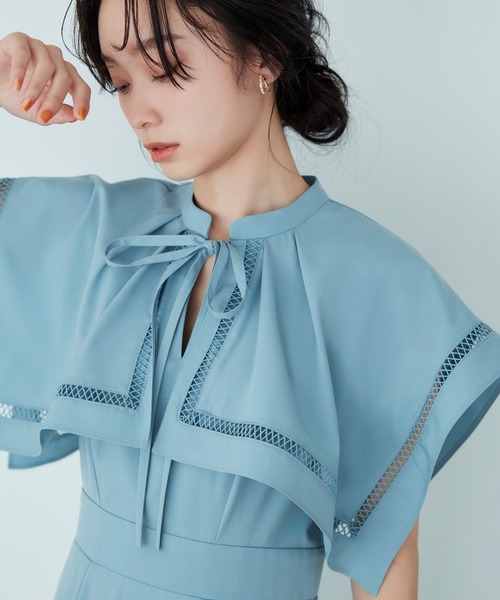 「RUIRUE BOUTIQUE」 ノースリーブワンピース M カーキブラウン レディース_画像6