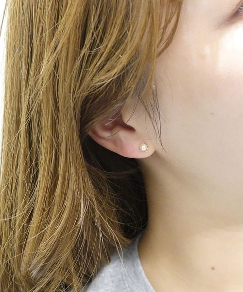 agete（アガット） パール ピアス K10パールピアス レディース