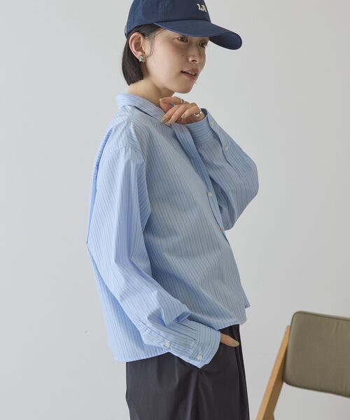 「AMERICAN HOLIC」 長袖シャツ M ブルー系その他7 レディース_画像3