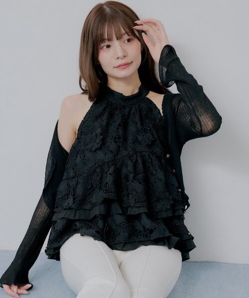 Chico（チコ） ブラウス シャツ 「SALON by Chico」フラワーティアード