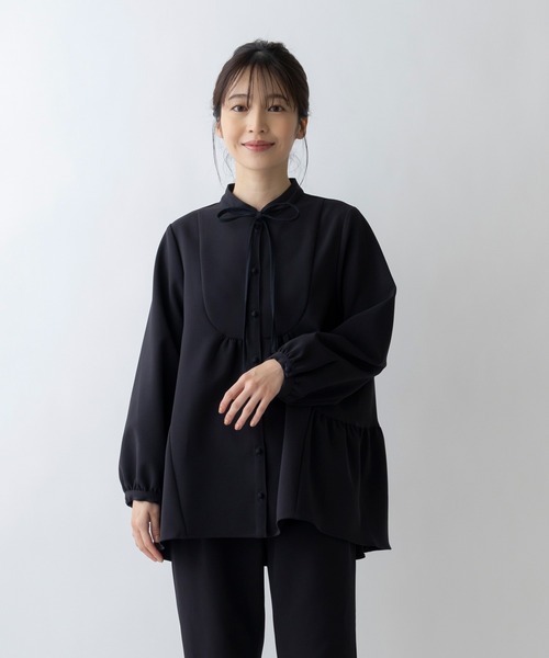 「Sono」 長袖ブラウス 1 ネイビー レディース_画像3