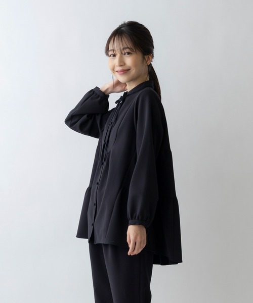 「Sono」 長袖ブラウス 1 ネイビー レディース_画像4