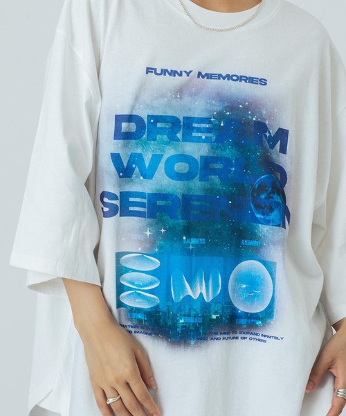「OKIRAKU」 7分袖カットソー ONE SIZE ブラック レディース_画像7