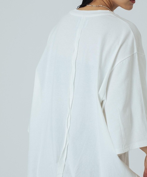 「OKIRAKU」 7分袖カットソー ONE SIZE ブラック レディース_画像9
