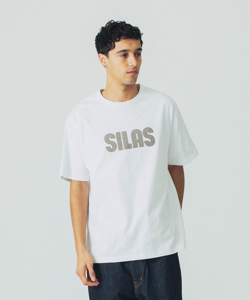 「SILAS」 半袖Tシャツ L ホワイト メンズ_画像4