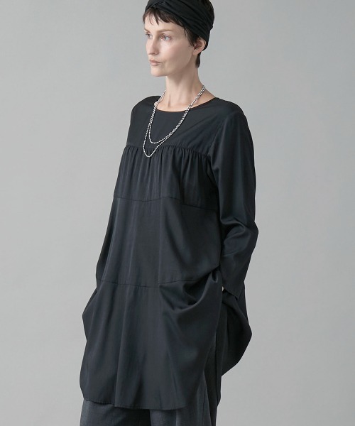 MOGA 新品チュニックL 黒 leswel チュニック 「M/L」フレアティアードチュニック : ZOZOTOWN