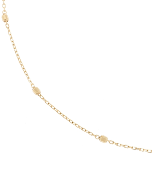 COCOSHNIK ネックレス K10バーラチェーン チョーカー レディース  