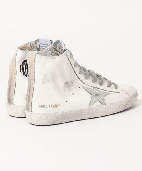 スニーカー GOLDEN GOOSE Francy sneakers white leather-silver suede star メンズの画像