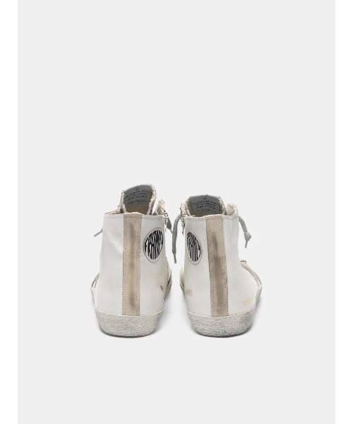 スニーカー GOLDEN GOOSE Francy sneakers white leather-silver suede star メンズの画像