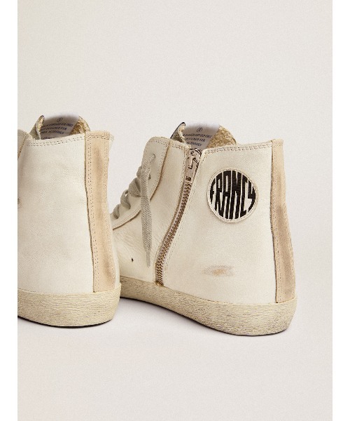 スニーカー GOLDEN GOOSE Francy sneakers white leather-silver suede star メンズの画像