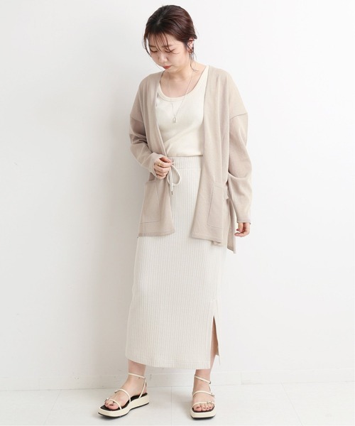 IENA　T/Cハイツイストルーズカーディガン IENA ニット コットンハイツイストルーズカーディガン