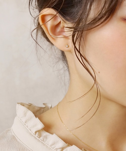 ピアス K18ダイヤモンド6カク セカンドピアス :60574267:ZOZOTOWN
