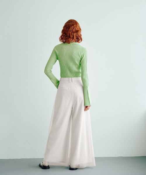 EMMA LIMBER ニット セーター Sheer Rib Knit Shirt（シアー