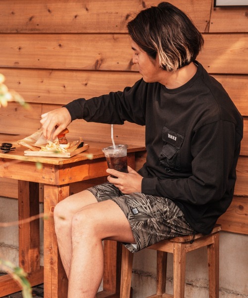REEF（リーフ） tシャツ Tシャツ 【REEF】REEF DOUBLE POCKET L/S TEE