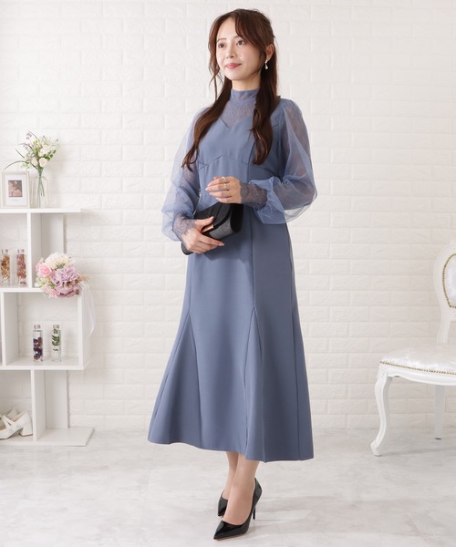 Lace Ladies（レースレディース） ドレス シアードッキングVネック長袖