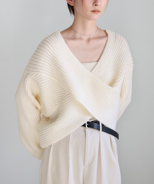 select MOCA（セレクトモカ） ニット セーター 2WAYクロスデザイン