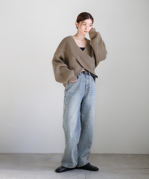 select MOCA（セレクトモカ） ニット セーター 2WAYクロスデザイン