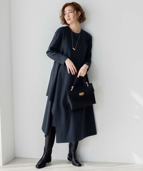 23区 ワンピース 「高橋リタさんコラボ」ファインウールジャージー  