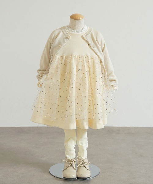 Naomi Ito（ナオミイトウ） ベビー 「10mois」星チュールベロアドレス