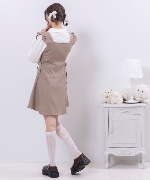 DearMyLoveRose スカート サイドリボンフリルミニジャンスカ