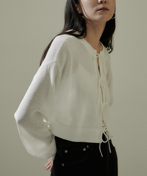 SALON adam et rope' ニット セーター クロップド2WAYプル