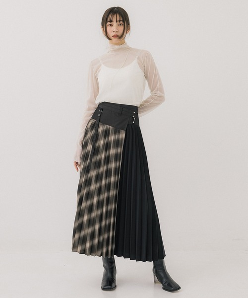 Public tokyo スカート ツイードコンビスカート(1 WHITE): : ウィメンズ｜PUBLIC TOKYO