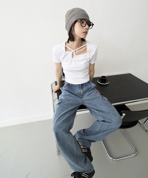 UNE MANSION（ユヌマンション） ワイドパンツ ジーンズ デニム デニム