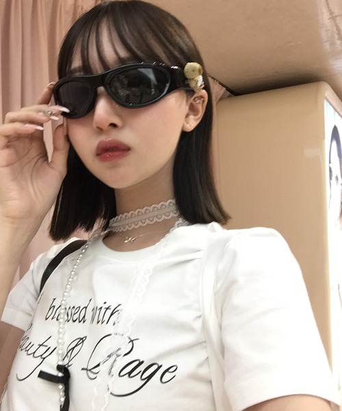 tシャツ メッセージリボンTシャツ「RL」 レディース RiLi tシャツ メッセージリボンTシャツ「RL」 レディース