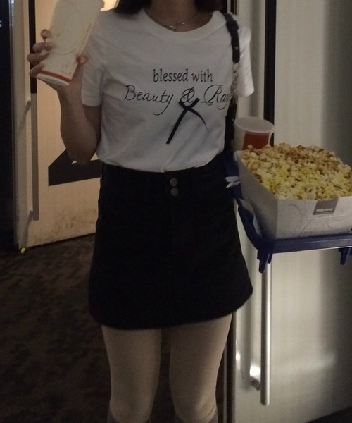 tシャツ メッセージリボンTシャツ「RL」 レディース RiLi tシャツ メッセージリボンTシャツ「RL」 レディース