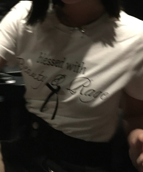 tシャツ メッセージリボンTシャツ「RL」 レディース RiLi tシャツ メッセージリボンTシャツ「RL」 レディース