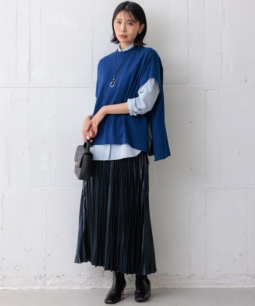 23区（ニジュウサンク） スカート 「洗える」レザーライクプリーツ