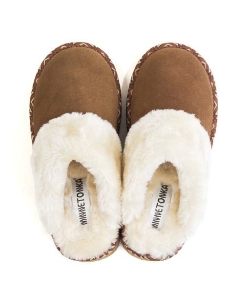 新品 ミネトンカ モカシン ラインストーン ボアスリッパー 24cm 7インチ 新品 ミネトンカ モカシン ラインストーン ボアスリッパー 24cm 7