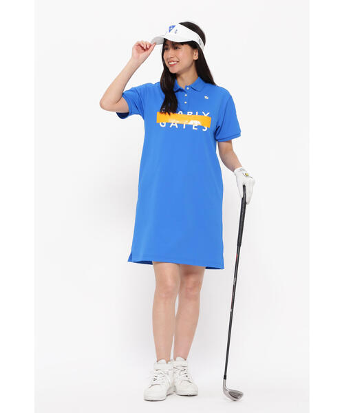【PEARLY GATES】カノコ半袖ポロワンピース/ゴルフワンピース PEARLY GATES ワンピース 「PEARLY GATES」コットンカノコ半袖