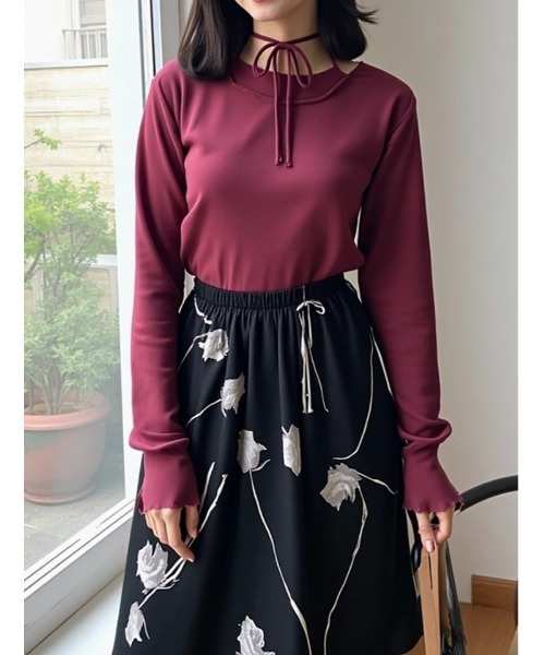 fifth（フィフス） tシャツ チョーカー風リブトップス レディース