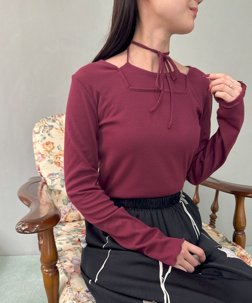 fifth（フィフス） tシャツ チョーカー風リブトップス レディース